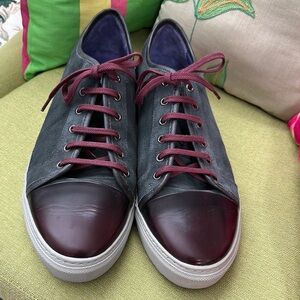 Noah Waxman Men’s Gray and Burgundy Sneakers-13